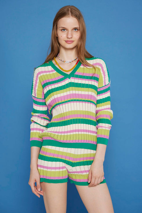 Jersy V-NECK PULLOVER POLETTE